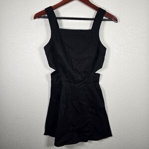 NWT Ecote Urban Outfitters Size 0 Black Cutout Sleeveless‎ A-Line Mini Dress $69